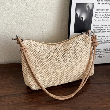 涼夏鏤空草編包&times;可調式斜背包&times;棕咖