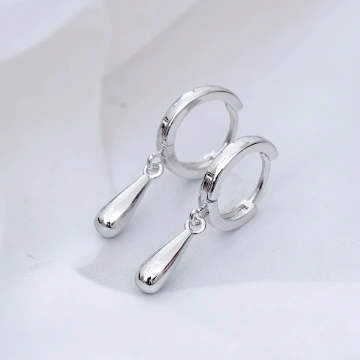 925銀針&times;長水滴&times;耳扣