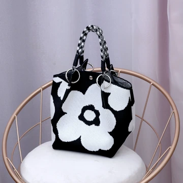 傲骨白梅&times;針織手提袋