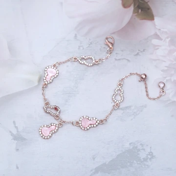 鏤空粉色葫蘆&times;手鍊
