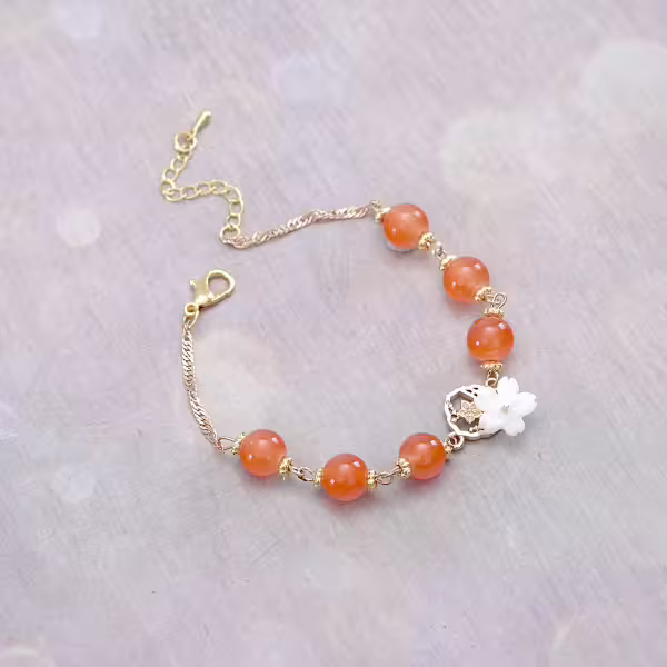 橘彩海棠花×手鍊