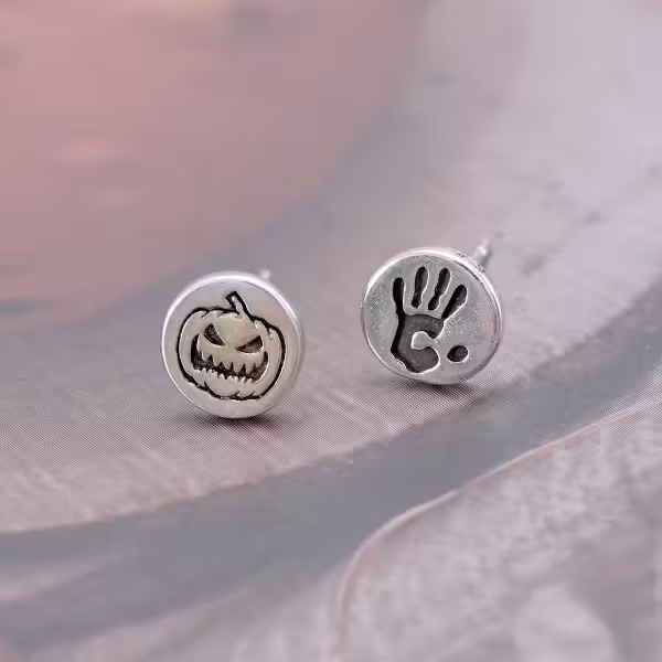 925銀針×南瓜跟鬼手×耳環