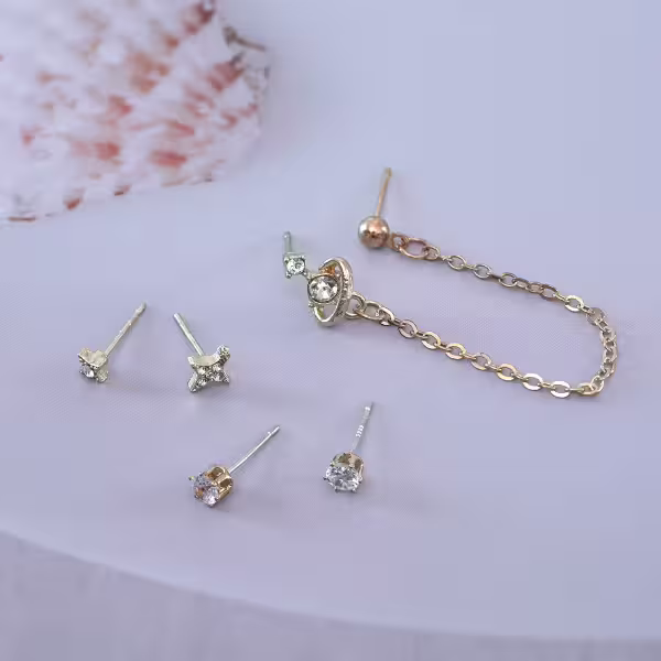 閃耀星球×相連五套件耳環組