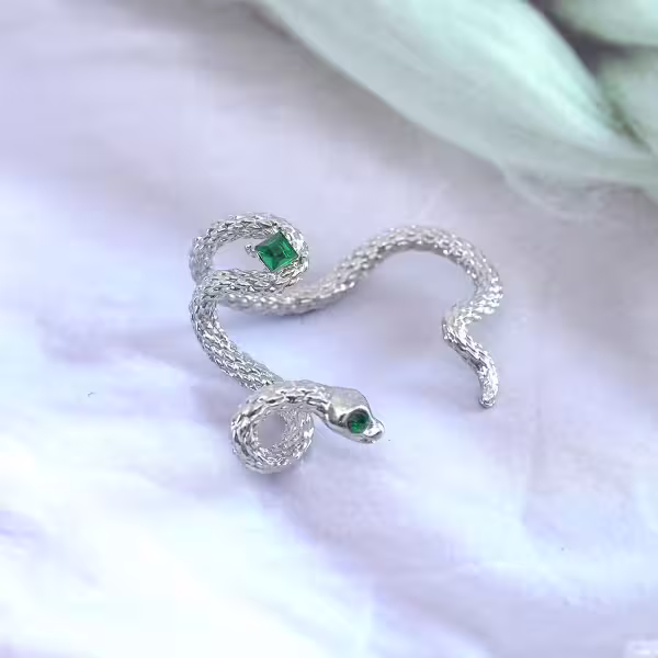 綠眼纏繞小蛇×右耳單邊耳掛