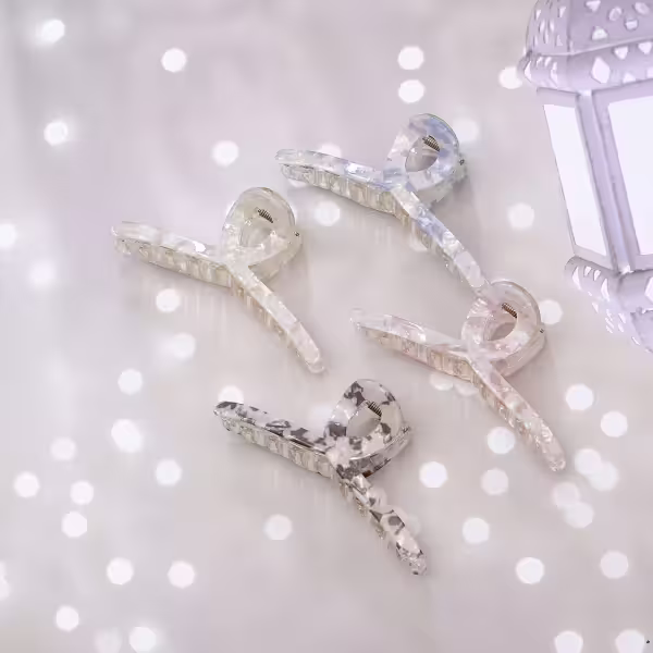 光炫斑斕醋酸×鯊魚夾×共四色