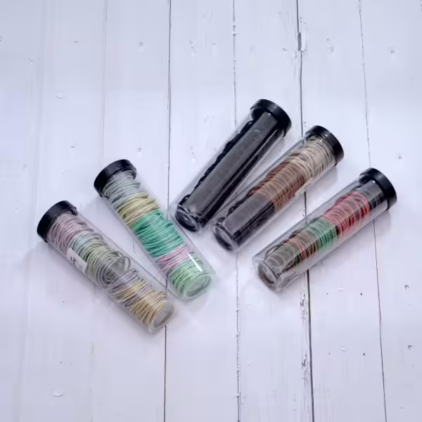 罐裝高彈力螺旋髮繩×100入髮束組×共五色