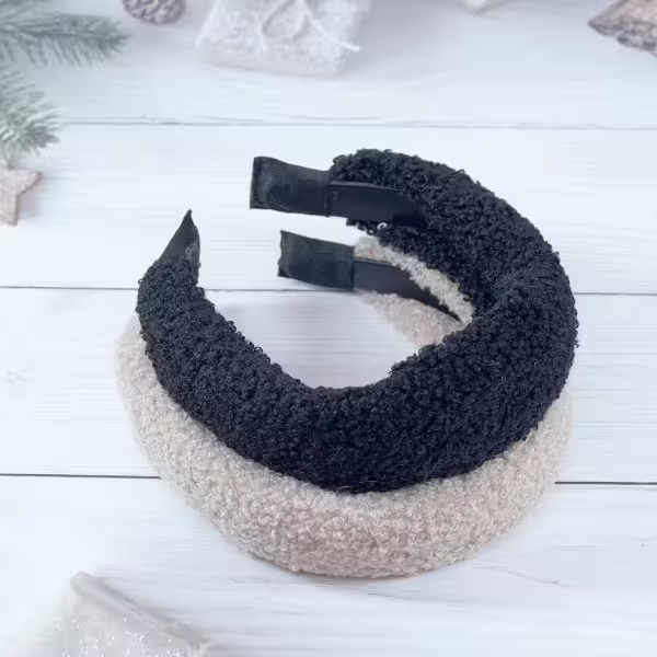 寬版柔軟毛絨絨×髮箍×共二色