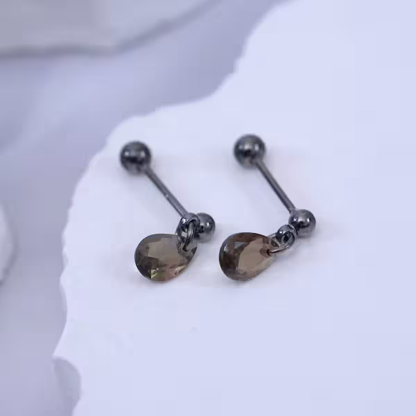 黑色眼淚×轉珠耳環