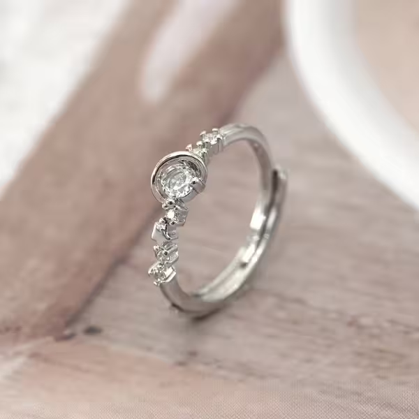 925銀飾&times;環繞星球&times;開口戒指