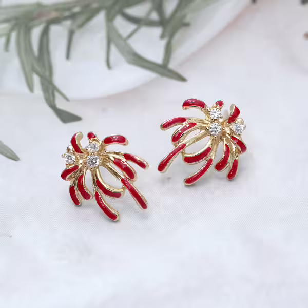 璀璨煙火花&times;吊墜耳環