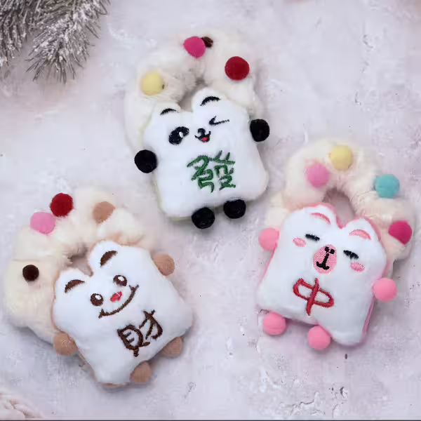 麻將森友會&times;大腸髮束&times;共三色