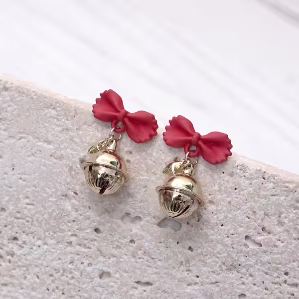 糖果紙領結鈴鐺&times;吊墜耳環