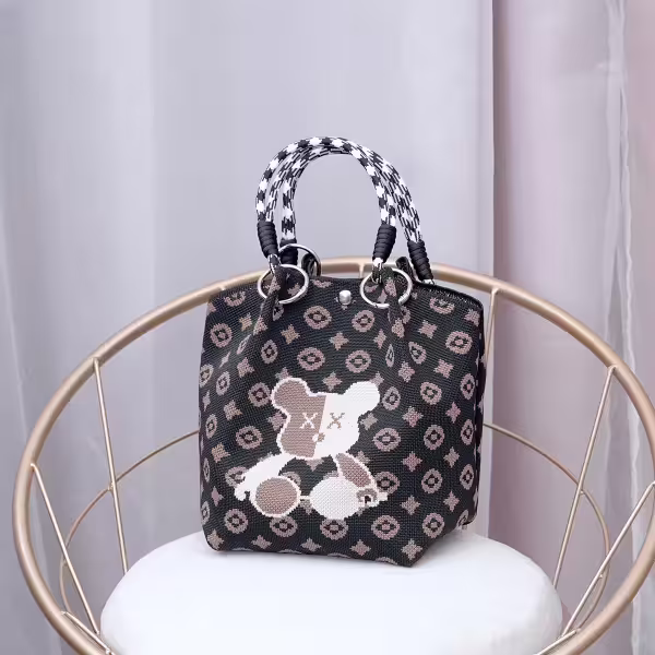 小熊老花&times;針織手提袋