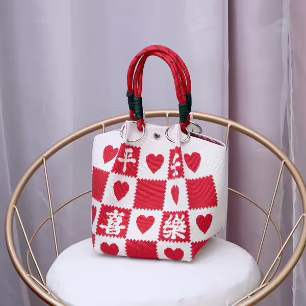 平安喜樂&times;針織手提袋