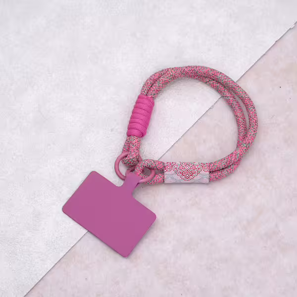 雙線古風祥雲&times;手機腕帶掛繩&times;桃紅