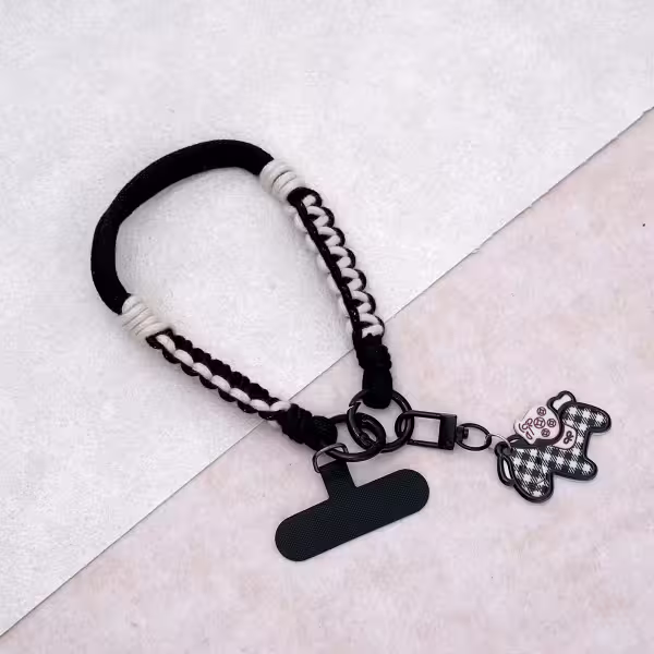 小馬編織&times;手機腕帶掛繩&times;黑色