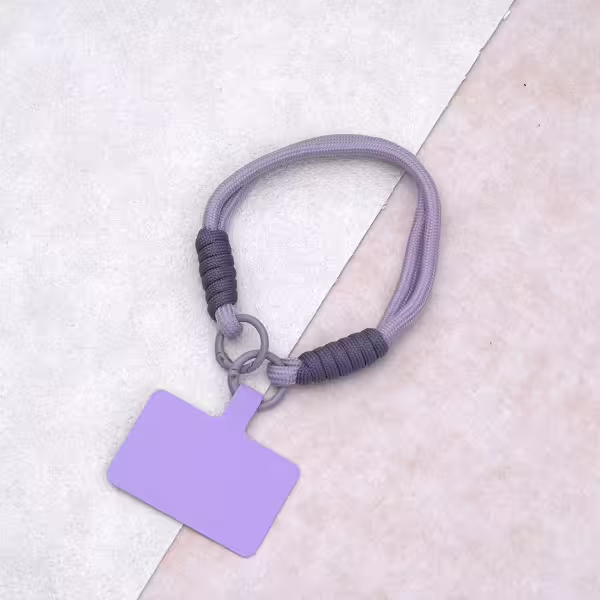 雙線素繩&times;手機腕帶掛繩&times;紫色