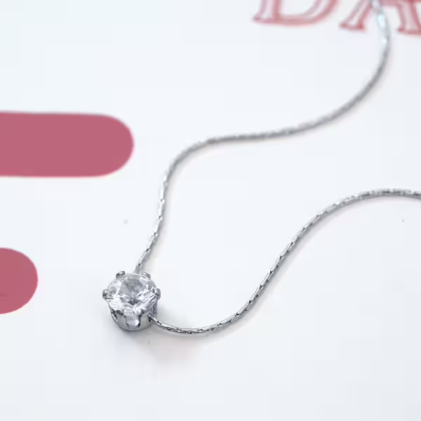 316鋼飾&times;六爪單鑽蛇骨鍊&times;項鍊&times;銀色