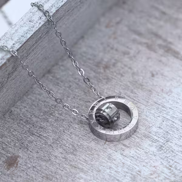 316鋼飾&times;晶鑽羅盤&times;銀色