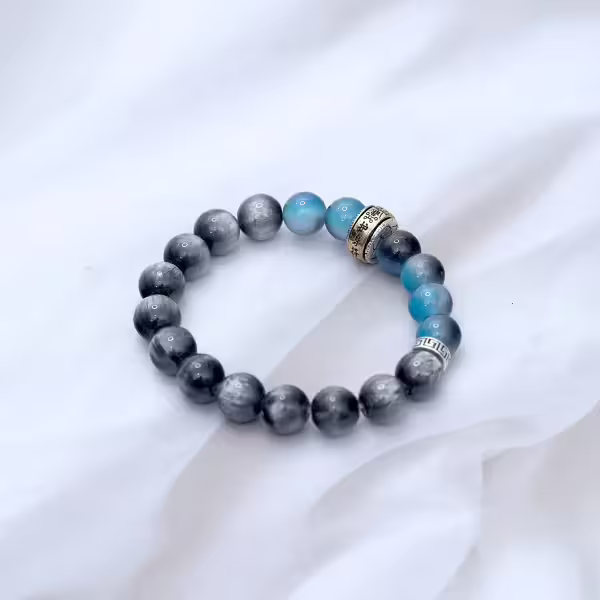 黑藍虎眼石&times;固定式串珠手鍊