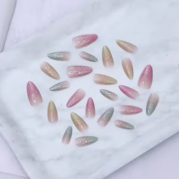 彩虹貓眼多巴胺亮面&times;穿戴式手指甲片&times;二十四入