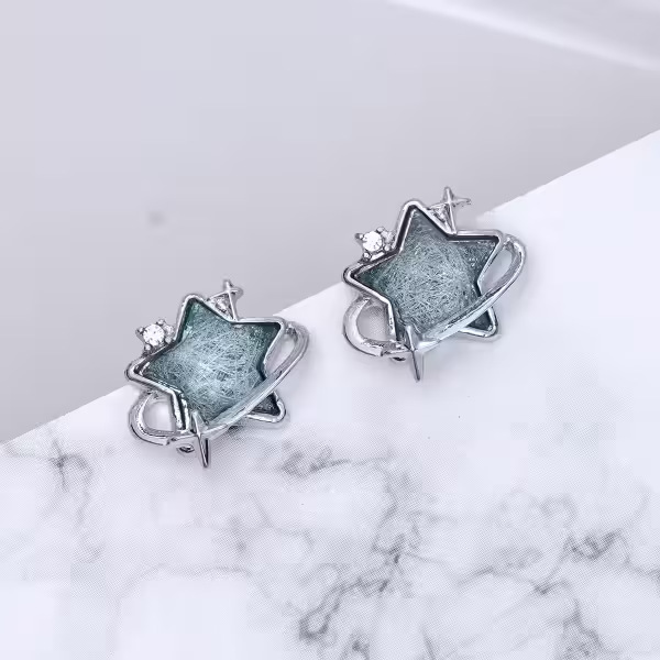 彗星繞星星&times;不對稱吊墜耳環