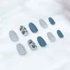 灰藍豹紋撞色霧面&times;穿戴式手指甲片&times;二十四入 -第2張