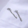 一字熔岩冰滴×後掛式吊墜耳環-第1張