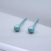 小圓珠×陶瓷×養耳棒×二套件耳環組×藍色-第3張
