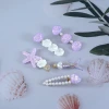 美人魚珍珠×五套件髮夾組×紫色-第1張
