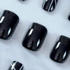 黑色極簡線條亮面×穿戴式手指甲片×二十四入-第4張