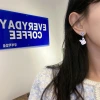 愛心棉花糖兔兔藍花×不對稱吊墜耳環-第6張