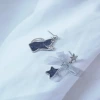 炫藍貓咪蝴蝶結星星×不對稱吊墜耳環-第2張