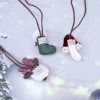 布藝聖誕小物×麂皮繩×長項鍊×共三色-第5張