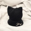 平頭俏貓耳蝴蝶結&times;毛帽&times;黑色-第4張