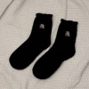 卡皮巴拉毛襪&times;中筒襪&times;二雙套件襪子組&times;黑白-第3張