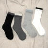 假兩件包邊&times;中筒襪&times;四雙套件襪子組-第1張