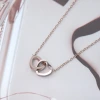 316鋼飾&times;心心相印&times;鎖骨項鍊&times;玫瑰金-第2張