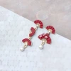 梅映紅扇&times;不對稱吊墜耳扣-第1張
