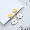 可愛荷包蛋×三角耳夾-第1張
