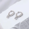 925銀針&times;單排鋯石垂鑽&times;耳扣-第4張