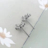 925銀針&times;立體五花瓣&times;耳環-第4張