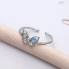 925銀飾×蝴蝶彩晶×開口戒指-第1張