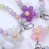 果凍小花朵×手機手提吊飾掛繩×彩色紫花-第5張