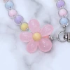 果凍小花朵×手機手提吊飾掛繩×彩色粉花-第4張