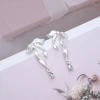 蝴蝶結水滴&times;耳環-第1張
