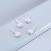 小星星×陶瓷×養耳棒×二套件耳環組×粉紅-第1張
