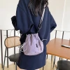 網袋束口尼龍×斜背包×紫色-第5張
