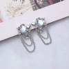 甜酷愛心鍊條×三角耳夾-第1張