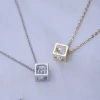 316鋼飾×魔方晶鑽×鎖骨項鍊×金色-第4張